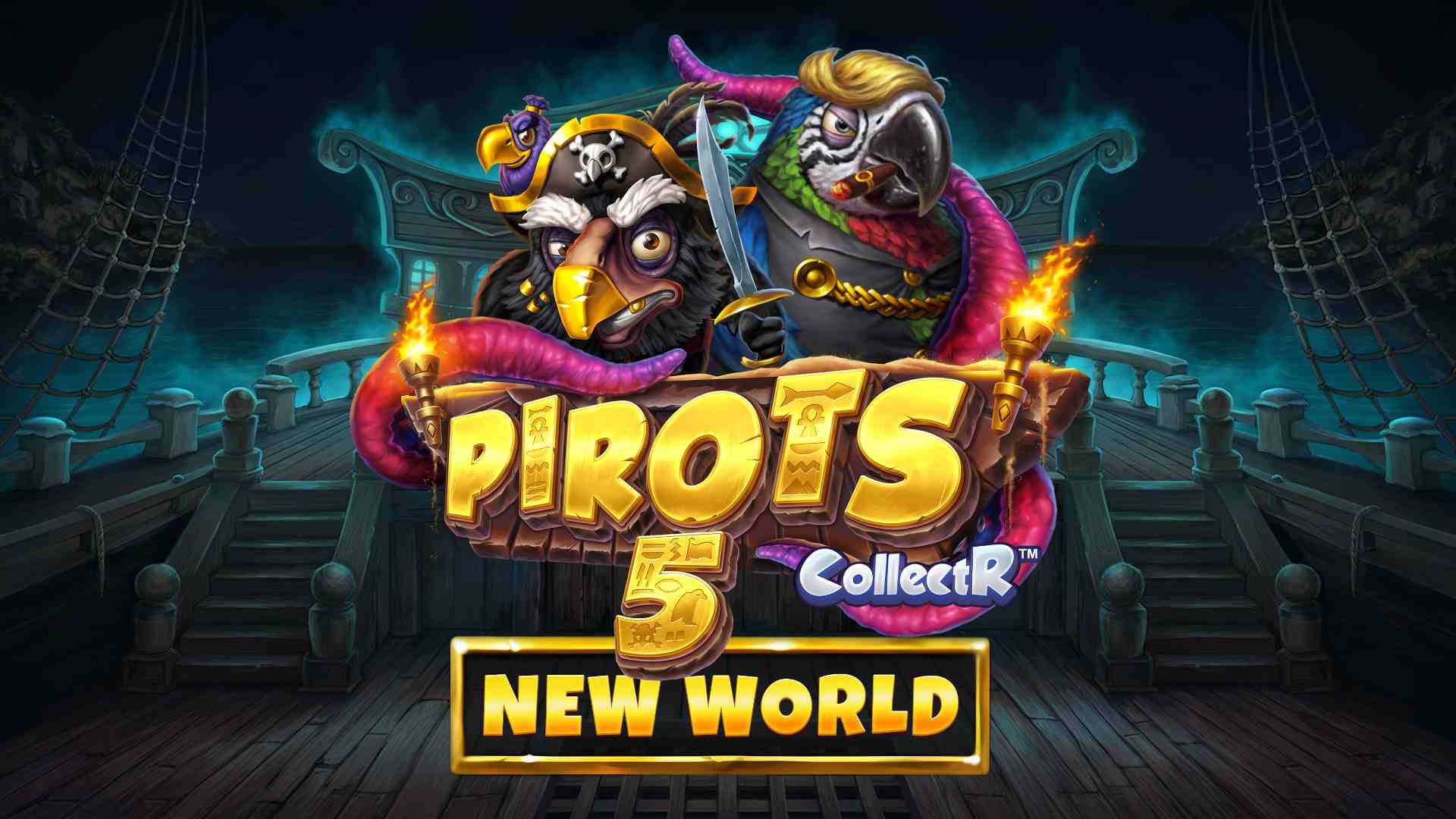 Pirots 5 Fåglar med texten Pirots 5 New World