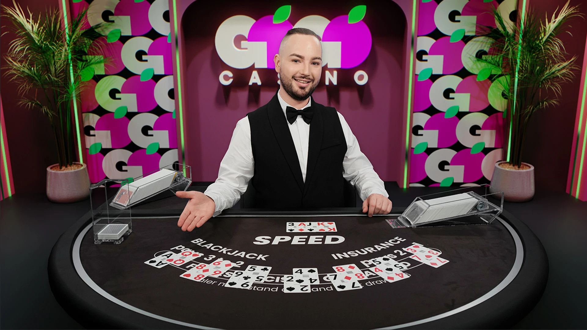 Blackjackdealern har delat ut kort och fått över 21