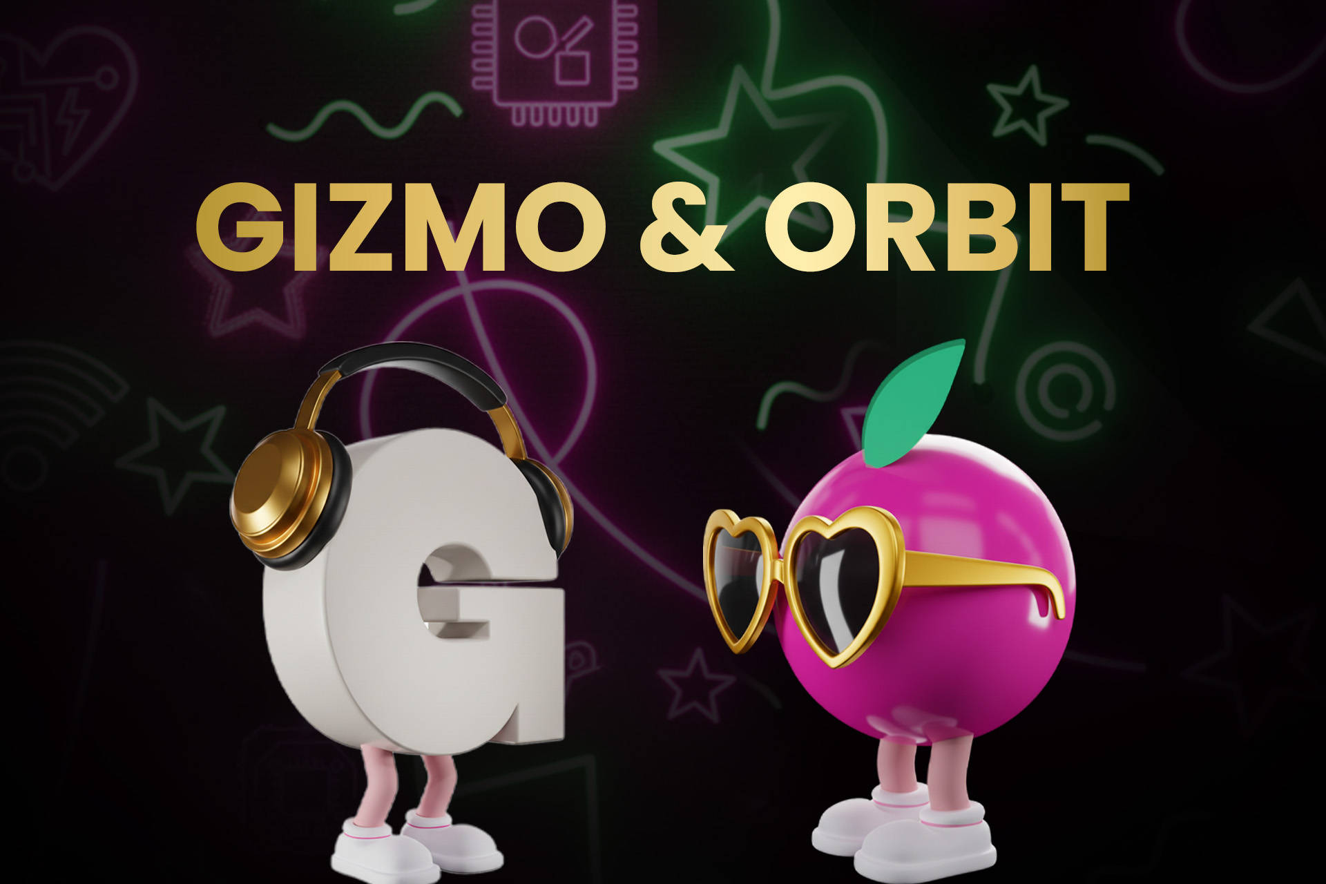 GoGoCasino maskotar Gizmo och Orbit.