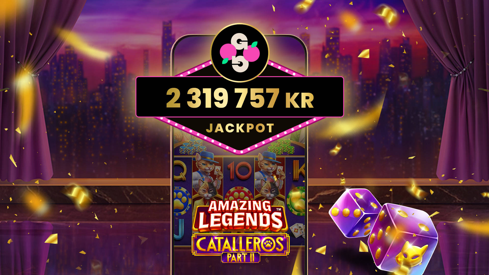 GoGoJackpot Majorvinst: 2 319 757 kr i Amazing Legends Catalleros Part II.