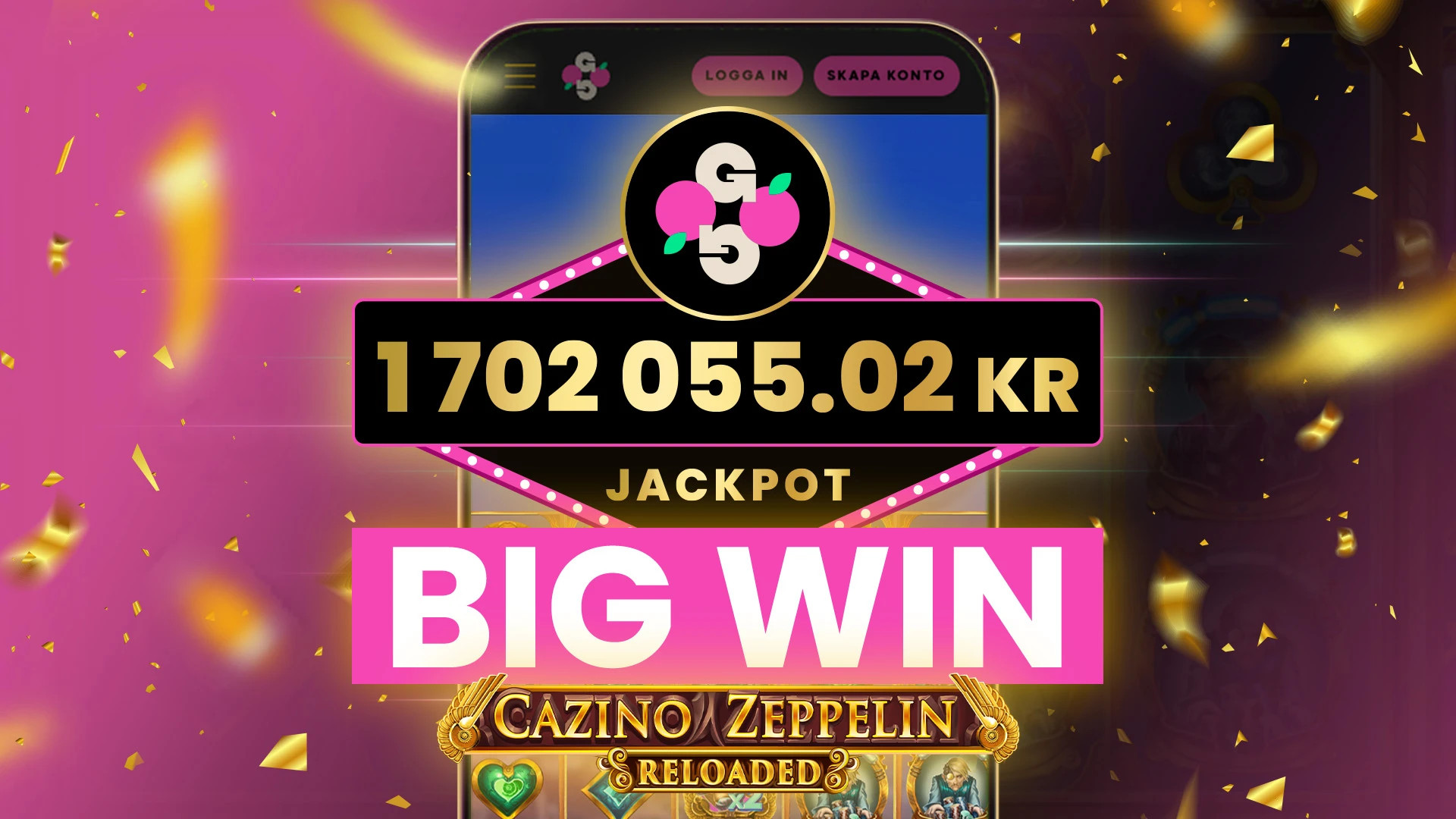 En spelare vann över 1,7 miljoner kronor på Casino Zeppelin Reloaded slot