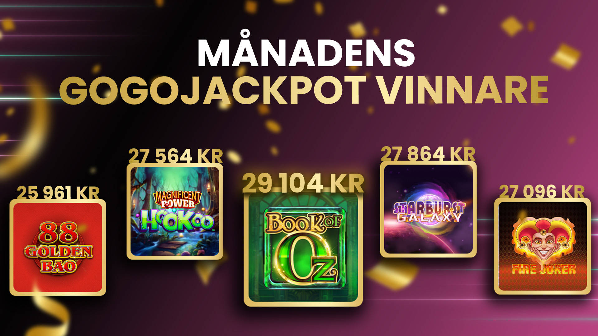 GoGoJackpot: Topp 5 största vinsterna i februari 2026.