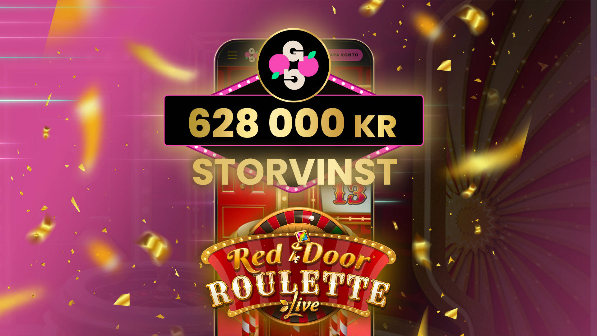 storvinst på Red Door Roulette gav 628.000 kronor
