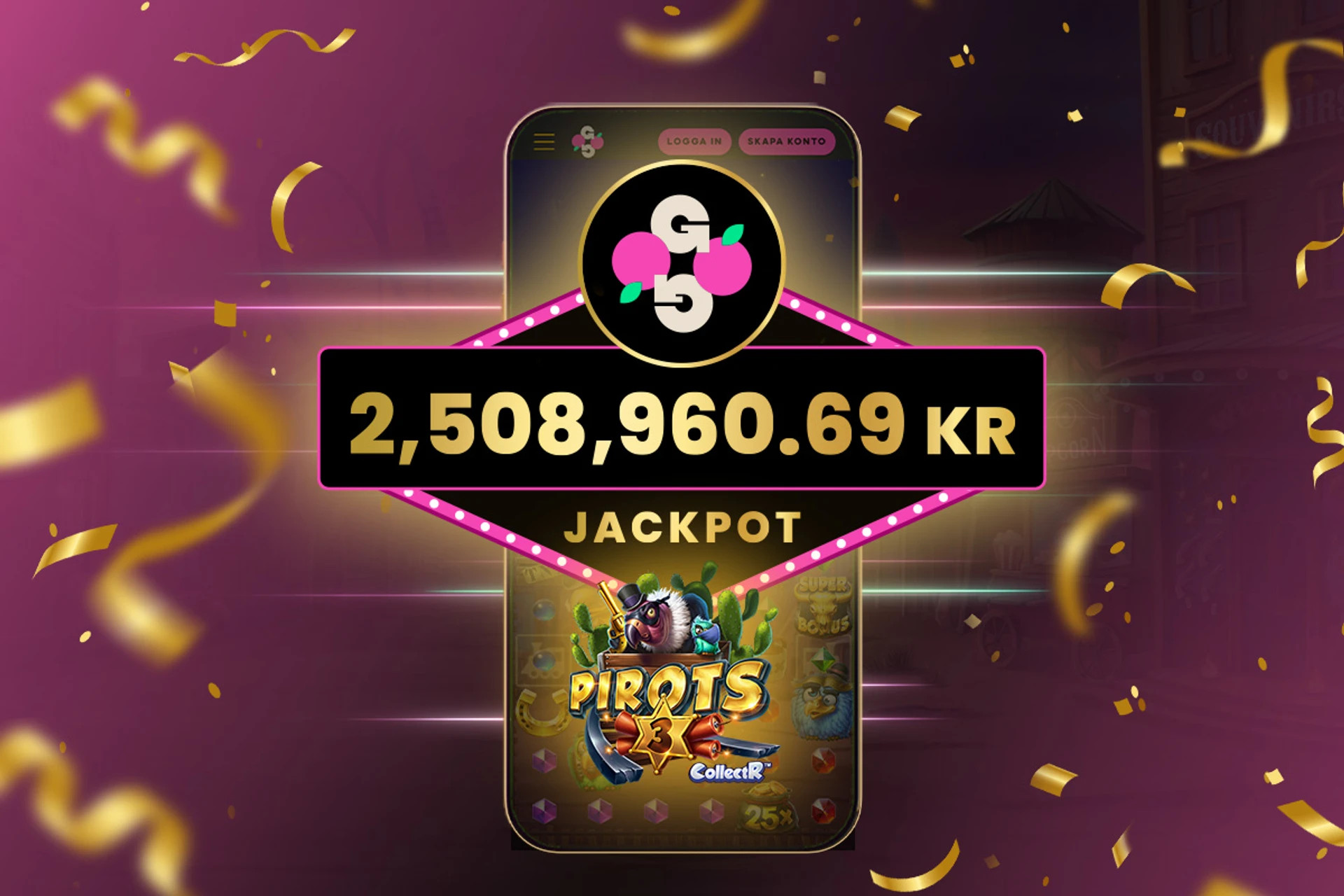 En spelare vann över 2,5 miljoner kronor på Pirots 3 Slot