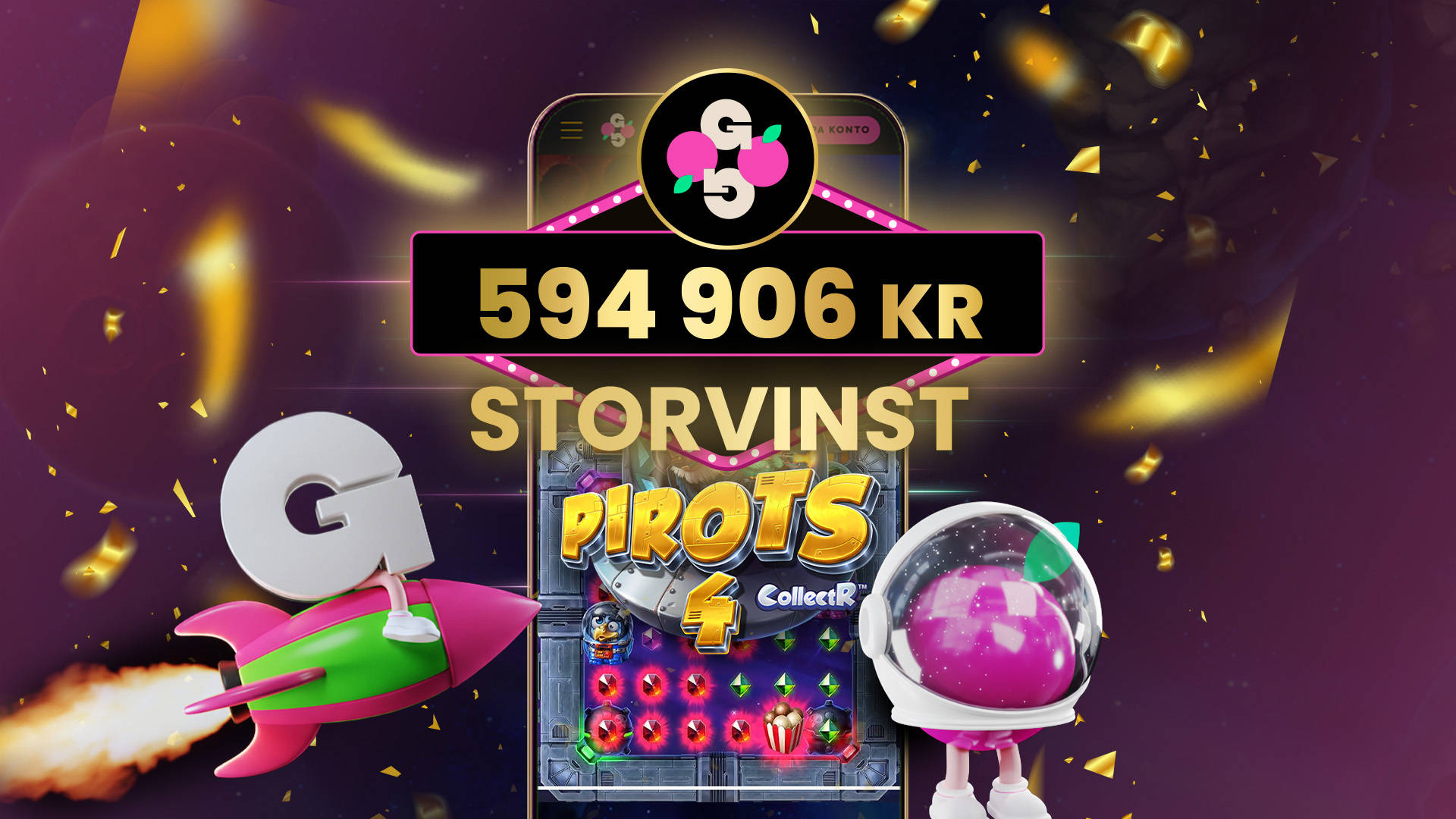 594 906 kronor storvinst på Pirots 4.