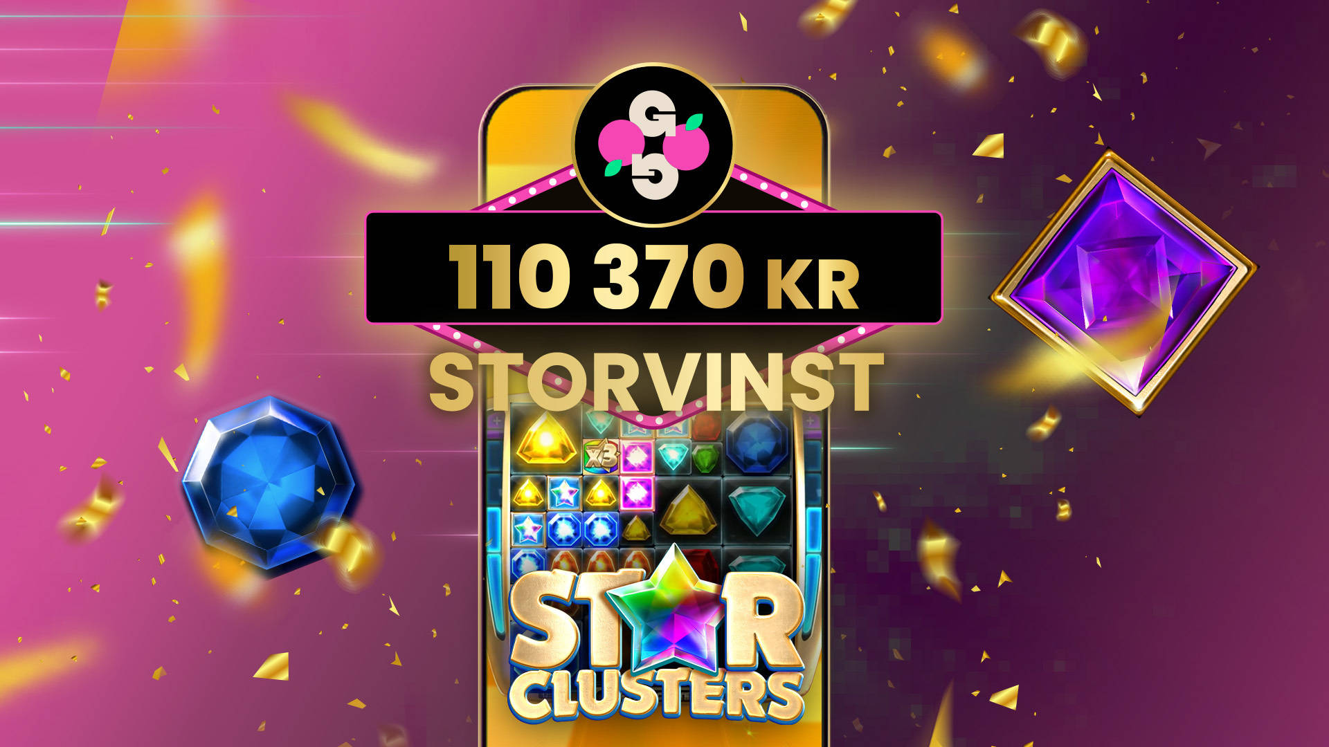 Storvinst på Star Clusters som gav 110 370 kronor.